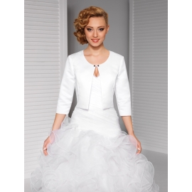 Boléro mariage satin manches