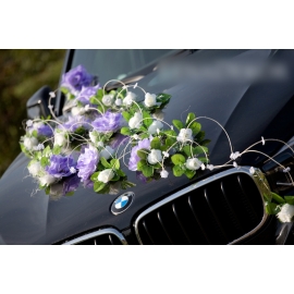 Décoration pour Mariage Roses violettes et Blanches Vira