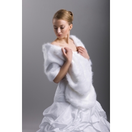 Châle mariage - imitation peau de renard