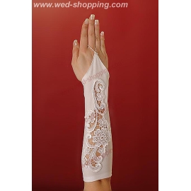 Gants avec un élément décoratif en guipure