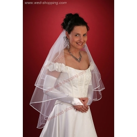 Voile jabot – bordure en ruban 90cm