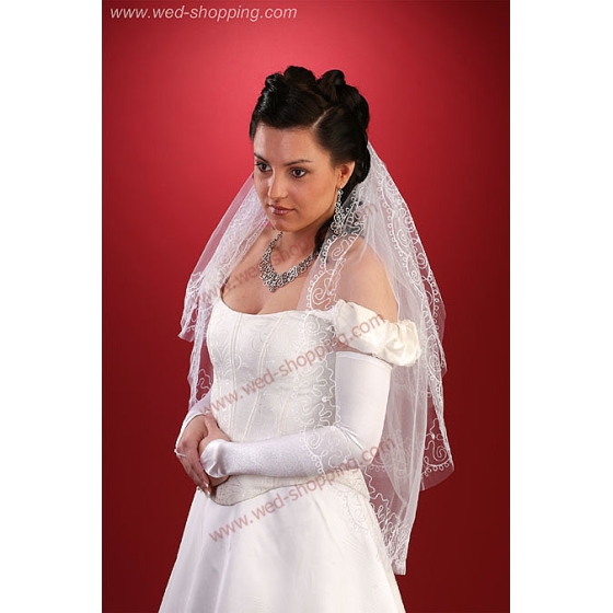 Voile de mariée brodé