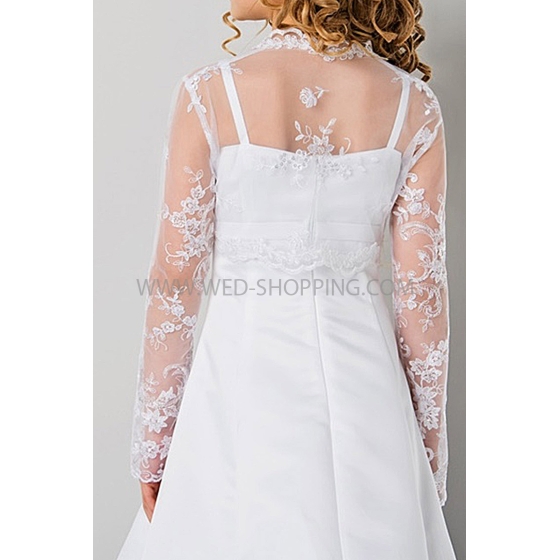 Boléro dentelle fille manches longues