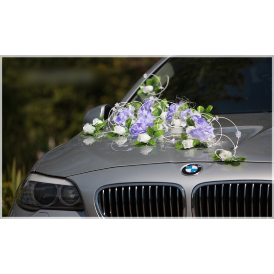 Décoration pour Mariage Roses violettes et Blanches Vira