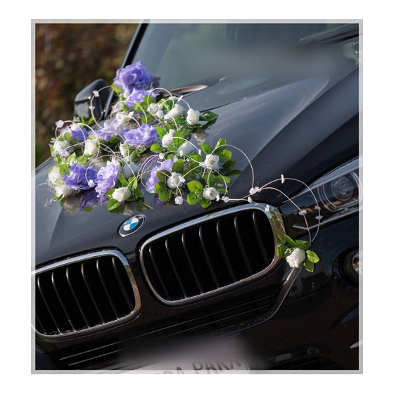 Décoration pour Mariage Roses violettes et Blanches Vira