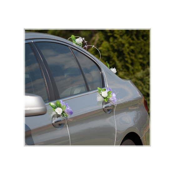 Décoration pour Mariage Roses violettes et Blanches Vira