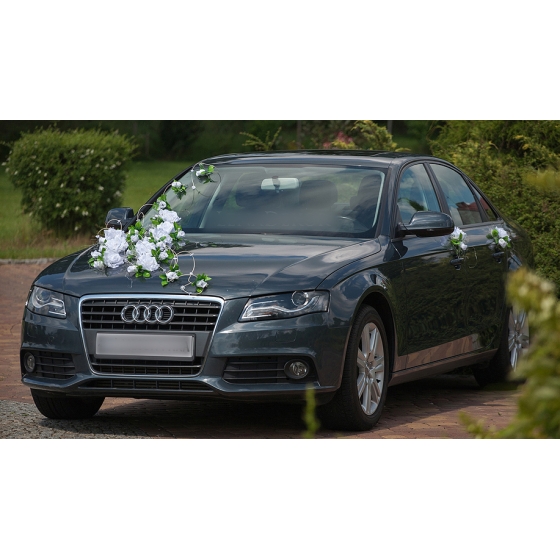 Décoration Voiture Mariage Roses Blanches Patricia