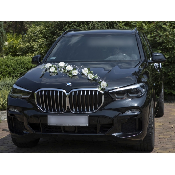 Floral Décoration pour Voiture de Mariage Laura Ivoire