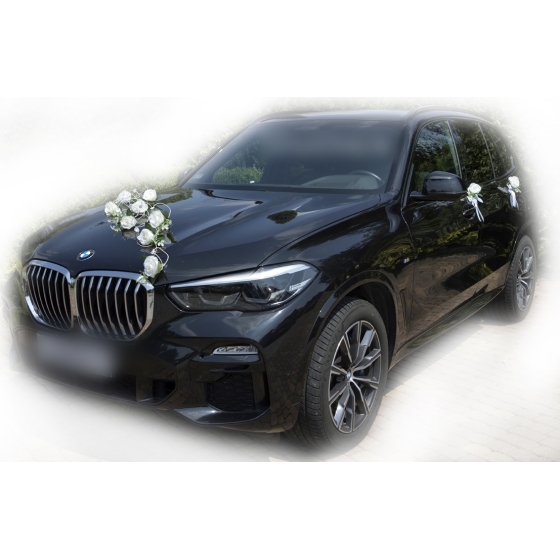 Floral Décoration pour Voiture de Mariage Laura Ivoire