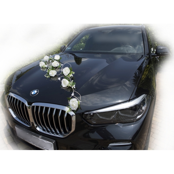 Floral Décoration pour Voiture de Mariage Laura Ivoire