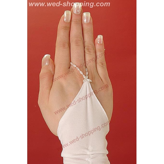 Gants drapés en satin