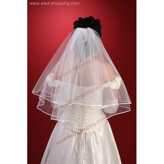 Voile de mariée en bordure de ruban