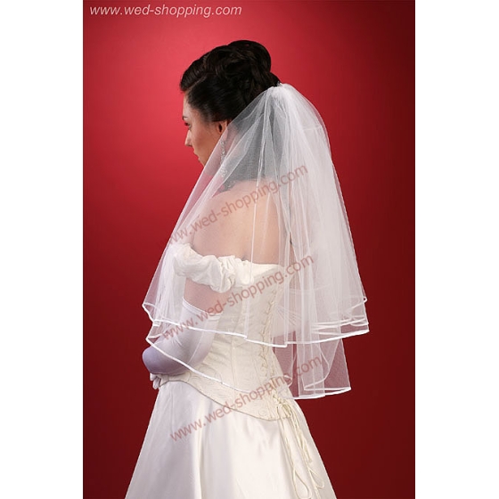 Voile de mariée en bordure de ruban