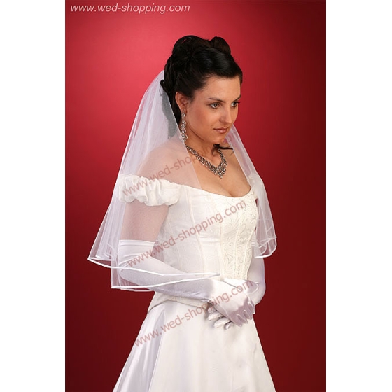 Voile de mariée en bordure de ruban