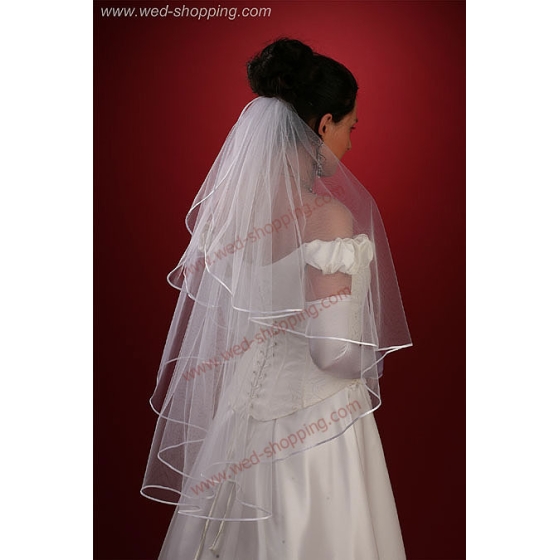 Voile jabot – bordure en ruban 90cm