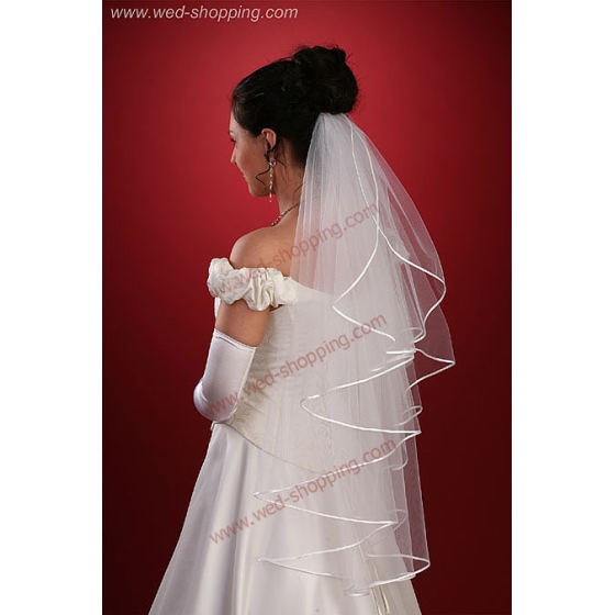 Voile jabot – bordure en ruban 90cm