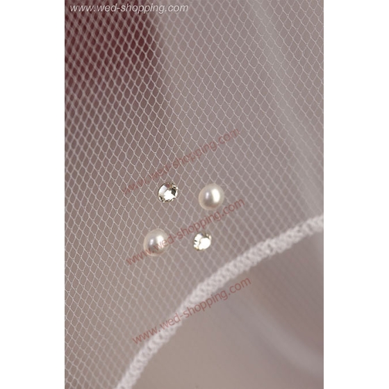 Voile avec cristaux et petites perles Swarovski