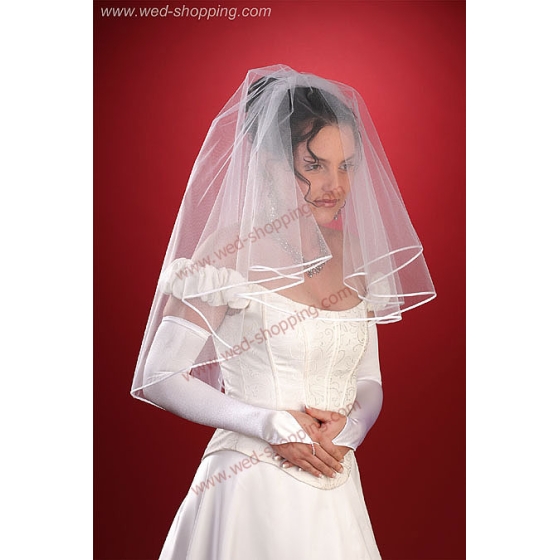 Voile coupe ronde, blanc, ivoire