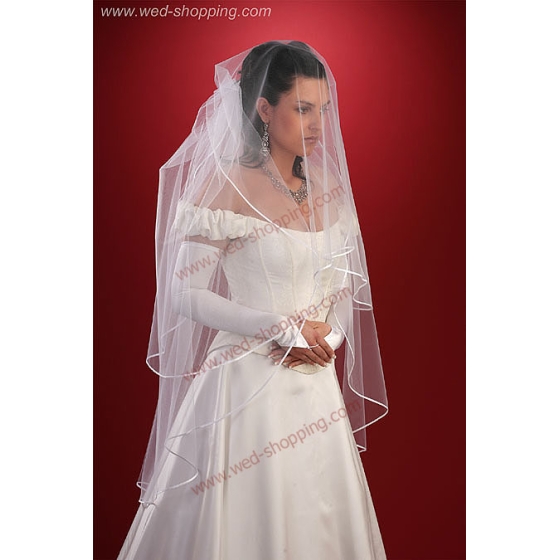 Double voile par la Mariée – longueur hanches