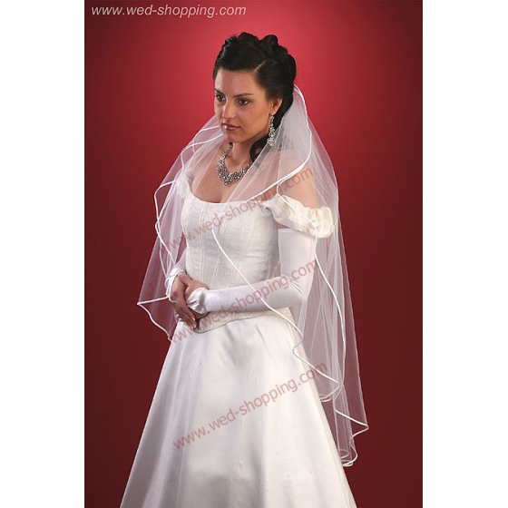 Double voile par la Mariée – longueur hanches